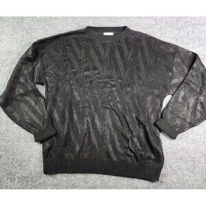Vintage‎ Protege Sweater Mens XL Black Shirt Long Sleeve 90s Relax Fit